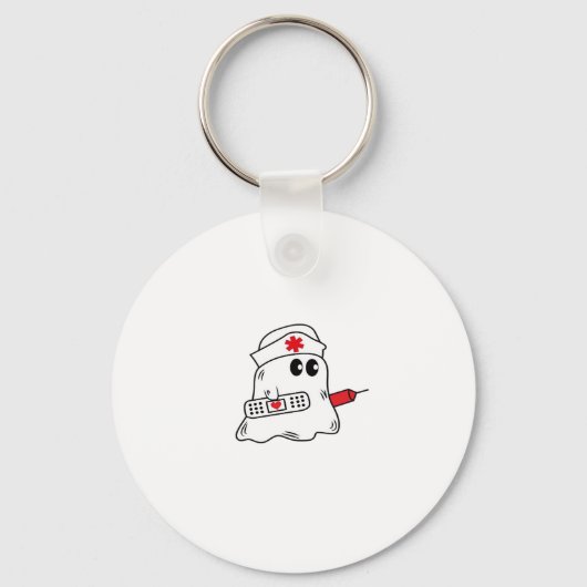 Boo Boo Crew Nurse Halloween Ghost Funny Oversifie Schlüsselanhänger (Vorderseite)