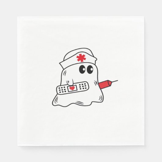 Boo Boo Crew Nurse Halloween Ghost Funny Oversifie Serviette (Vorderseite)