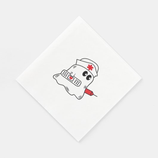 Boo Boo Crew Nurse Halloween Ghost Funny Oversifie Serviette (Ecke)