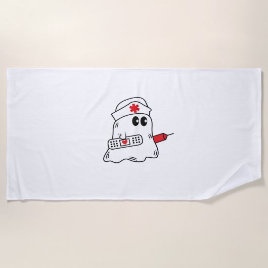 Boo Boo Crew Nurse Halloween Ghost Funny Oversifie Strandtuch (Vorderseite)