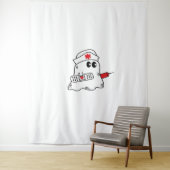 Boo Boo Crew Nurse Halloween Ghost Funny Oversifie Wandteppich (Beispiel)
