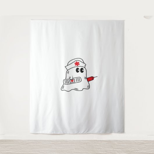 Boo Boo Crew Nurse Halloween Ghost Funny Oversifie Wandteppich (Vorderseite)