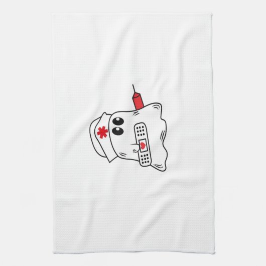 Boo Boo Crew Nurse Halloween Ghost Funny Oversized Geschirrtuch (Vertikal)