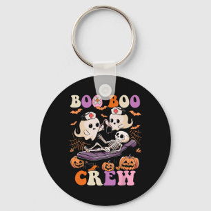 Boo Boo Crew Nurse Halloween Ghost Skelett Kranken Schlüsselanhänger