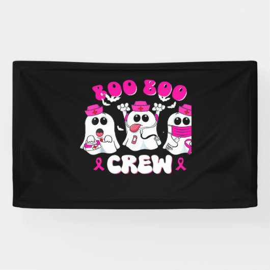 Boo Boo Crew Nurse Halloween Kostüm Ghost Breast Banner (Horizontal)