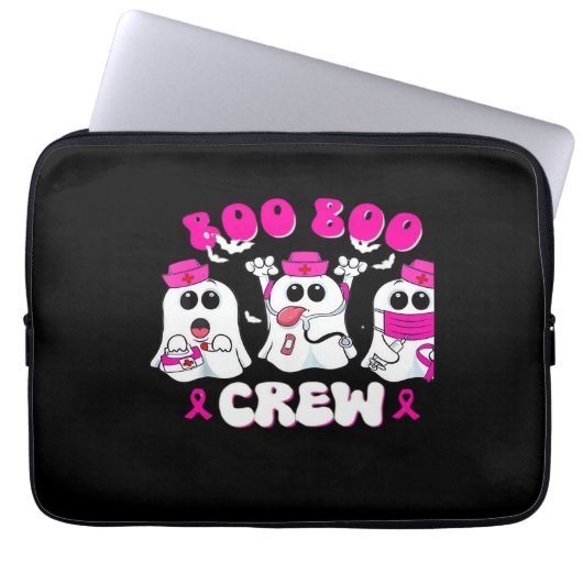 Boo Boo Crew Nurse Halloween Kostüm Ghost Breast Laptopschutzhülle (Vorderseite)