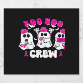 Boo Boo Crew Nurse Halloween Kostüm Ghost Breast Schaumweinetikett (Einzelnes Label)