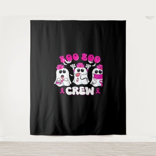 Boo Boo Crew Nurse Halloween Kostüm Ghost Breast Wandteppich (Vorderseite)