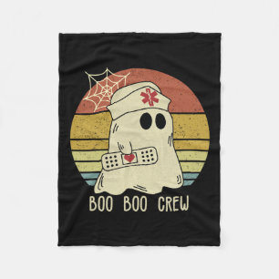 Boo Boo Crew Nurse Halloween Krankenschwester für  Fleecedecke