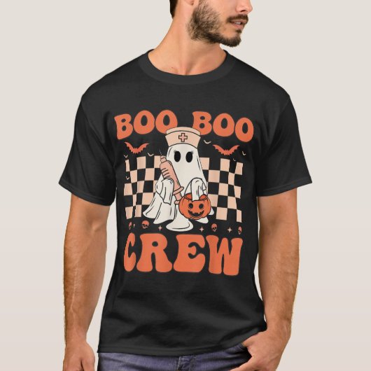 Boo Boo Crew Nurse Halloween Nurse Ghost Women T-Shirt (Vorderseite)