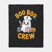 Boo Boo Crew Nurse Niedlich Ghost Halloween Pflege Fleecedecke (Vorderseite)