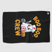 Boo Boo Crew Nurse Niedlich Ghost Halloween Pflege Golfhandtuch (Horizontal)