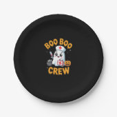 Boo Boo Crew Nurse Niedlich Ghost Halloween Pflege Pappteller (Vorderseite)