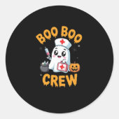 Boo Boo Crew Nurse Niedlich Ghost Halloween Pflege Runder Aufkleber (Vorderseite)