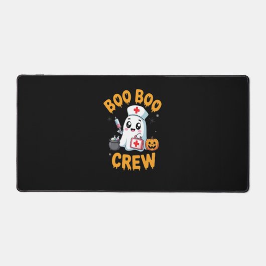 Boo Boo Crew Nurse Niedlich Ghost Halloween Pflege Schreibtischunterlage (Vorderseite)