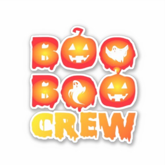 Boo Boo Crew Oversifizierter T - Shirt Aufkleber (Vorderseite)