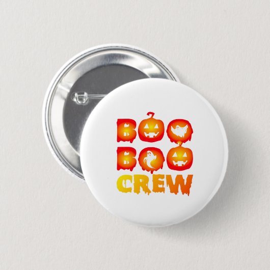 Boo Boo Crew Oversifizierter T - Shirt Button (Vorne & Hinten)