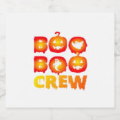 Boo Boo Crew Oversifizierter T - Shirt Schaumweinetikett (Einzelnes Label)