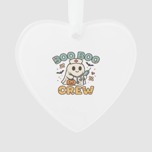 Boo Boo Crew Shirt � Funny Ghost Halloween Nurse & Ornament (Vorderseite)