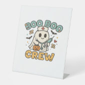 Boo Boo Crew Shirt � Funny Ghost Halloween Nurse & Sockelschild (Vorderseite)