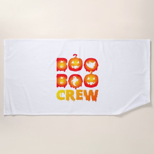 Boo Boo Crew Shirt - Funny Ghost Halloween Nurse & Strandtuch (Vorderseite)
