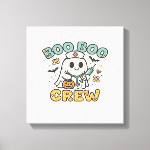 Boo Boo Crew-Shirt � Lustiges Gespenst Halloween-K Leinwanddruck