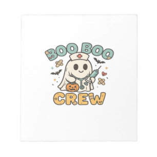 Boo Boo Crew Shirt � Lustiges Gespenst Halloween K Notizblock