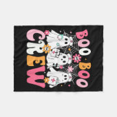 Boo Boo Crew Soky Nurse Ghost Nursing Halloween Nu Fleecedecke (Vorderseite (Horizontal))