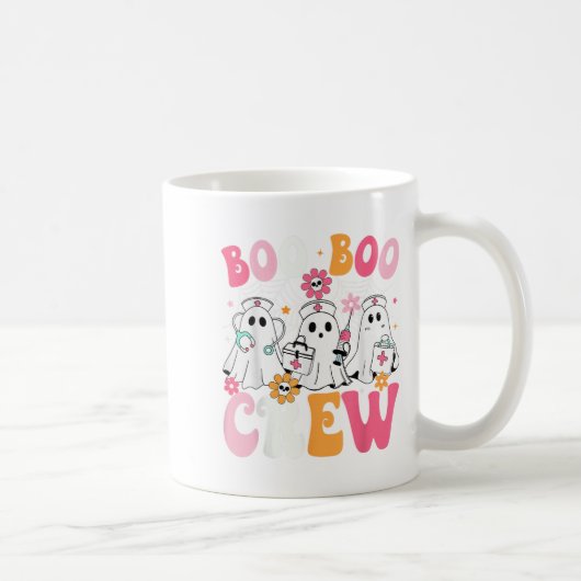 Boo Boo Crew Soky Nurse Ghost Nursing Halloween Nu Kaffeetasse (Rechts)