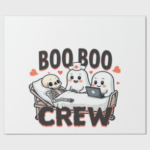 Boo Boo Crew Süße Halloween-Krankenschwester Geist Geschenkpapier