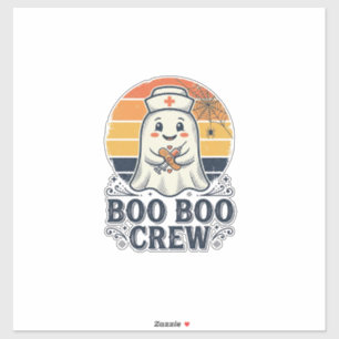 Boo Boo Crew Süße Krankenschwester Geist Halloween Aufkleber