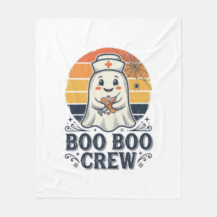 Boo Boo Crew Süße Krankenschwester Geist Halloween Fleecedecke