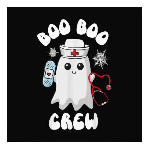 Boo Boo Crew Süße Krankenschwester Geist Lustig Ha Fotodruck