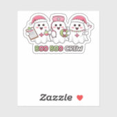 Boo Boo Crew Weihnachten, Ghost Nurse Oversized T- Aufkleber (Blatt)