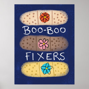 Boo-Boo Fixer Bandaid Poster Wand Kunst