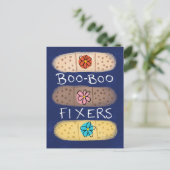 Boo-Boo Fixer Bandaid Postkarte (Stehend Vorderseite)
