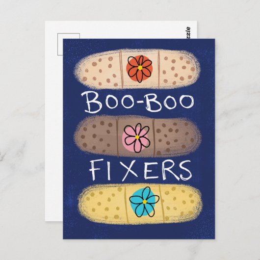 Boo-Boo Fixer Bandaid Postkarte (Vorne/Hinten)