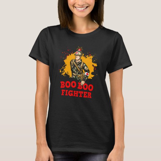 Boo Boo Kämpfer für Militärmedizin und Ärzte T-Shirt (Vorderseite)