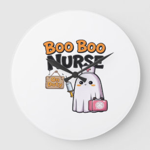 Boo Boo Krankenschwester im Dienst Classic T-Shirt Große Wanduhr