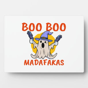 Boo Boo Madafakas Funny Halloween Ghost Fotoplatte