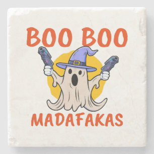 Boo Boo Madafakas Lustiger Halloween-Geist Steinuntersetzer