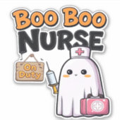 Boo Boo Nurse on Duty Classic T - Shirt Aufkleber (Vorderseite)