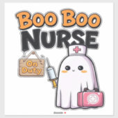 Boo Boo Nurse On Duty Classic T-Shirt Aufkleber (Blatt)