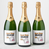 Boo Boo Nurse on Duty Classic T - Shirt Schaumweinetikett (Flaschen)