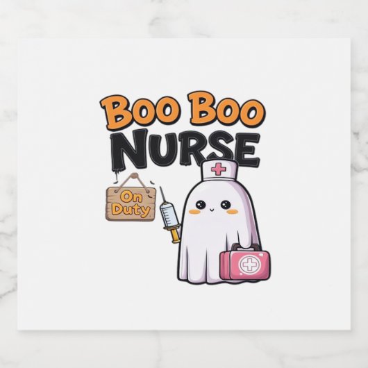Boo Boo Nurse on Duty Classic T - Shirt Schaumweinetikett (Einzelnes Label)