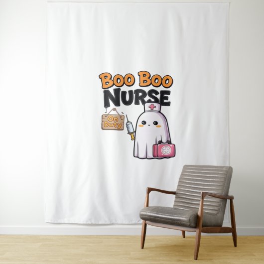 Boo Boo Nurse on Duty Classic T - Shirt Wandteppich (Beispiel)