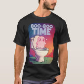 Boo-Boo-Zeit - Funny Ghost Toilet Design T-Shirt (Vorderseite)