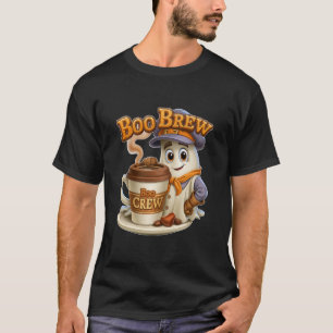 Boo Brew Boo Crew Süßer Halloween-Geist-Kaffee T-Shirt
