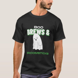 Boo Brews & Broomstick Halloween T-Shirt