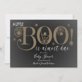BOO Brown Rustic Elegant Baby Shower Einladung (Vorderseite)